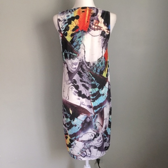 Clotheshead V-Neck Tank Dress with Mesh Overlay Size Small - Picture 2 of 8